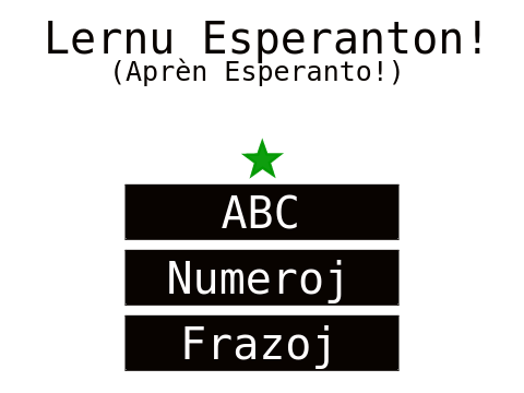 Caràtula del projecte Lernu Esperanton!